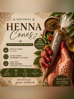 Yemeni 4 henna cones